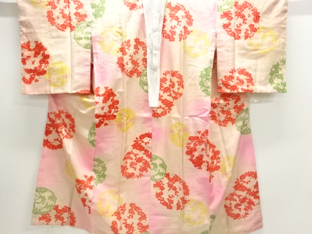 アンティーク　花丸文様長襦袢